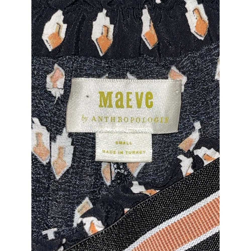 Anthropologie Maeve Rooibos Black Wide Pants Size Small Wide Leg - Picture 7 of 8